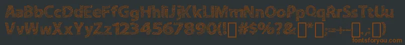 ABitSketchy Font – Brown Fonts on Black Background