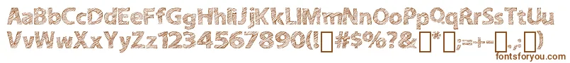 Шрифт ABitSketchy – коричневые шрифты на белом фоне