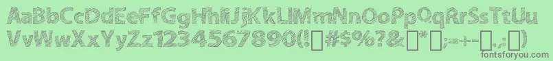 ABitSketchy Font – Gray Fonts on Green Background