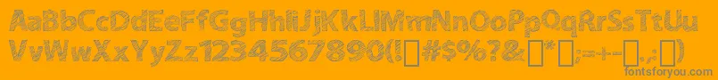 ABitSketchy-fontti – harmaat kirjasimet oranssilla taustalla