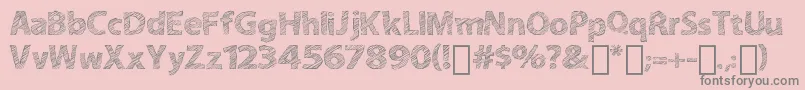 ABitSketchy Font – Gray Fonts on Pink Background