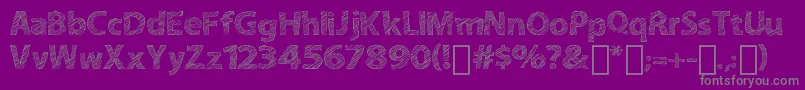 ABitSketchy-fontti – harmaat kirjasimet violetilla taustalla