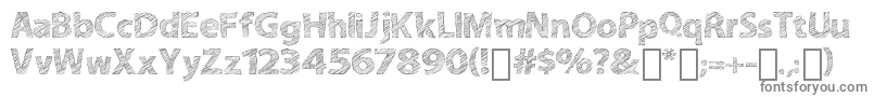 ABitSketchy-fontti – harmaat kirjasimet valkoisella taustalla