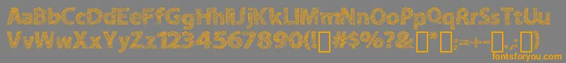 ABitSketchy Font – Orange Fonts on Gray Background