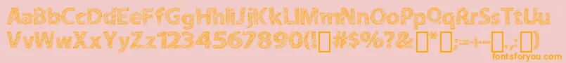 ABitSketchy Font – Orange Fonts on Pink Background