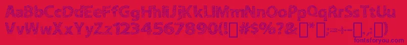 ABitSketchy Font – Purple Fonts on Red Background