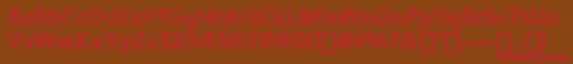 ABitSketchy Font – Red Fonts on Brown Background