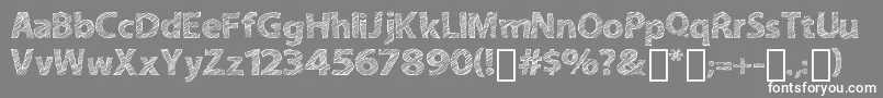 ABitSketchy Font – White Fonts on Gray Background