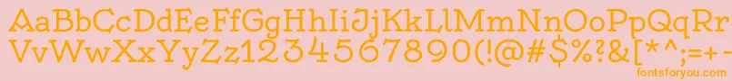fuente OldenburgRegular – Fuentes Naranjas Sobre Fondo Rosa