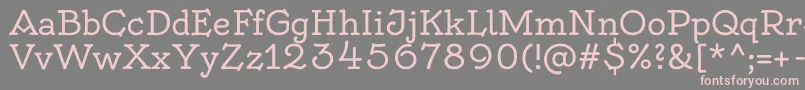 OldenburgRegular Font – Pink Fonts on Gray Background