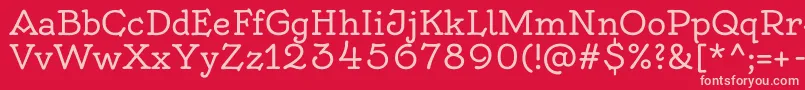 OldenburgRegular Font – Pink Fonts on Red Background