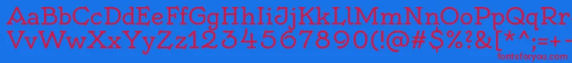 OldenburgRegular Font – Red Fonts on Blue Background