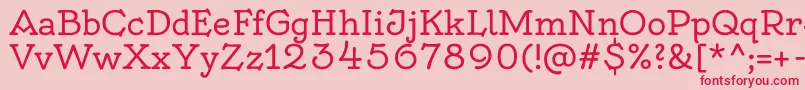 OldenburgRegular Font – Red Fonts on Pink Background