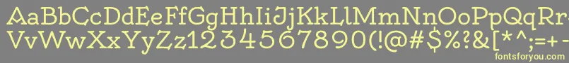 OldenburgRegular Font – Yellow Fonts on Gray Background