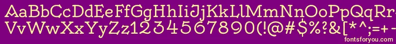 OldenburgRegular Font – Yellow Fonts on Purple Background