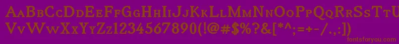 IrianisadfstylestdBold Font – Brown Fonts on Purple Background