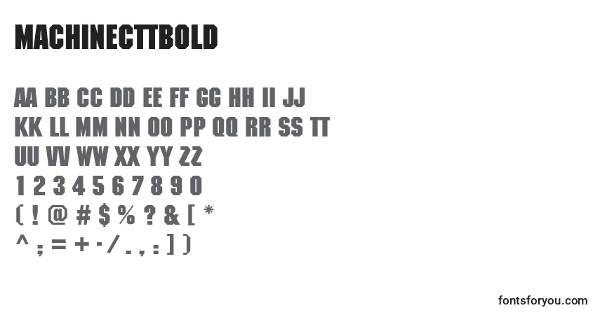 Шрифт MachinecttBold – алфавит, цифры, специальные символы