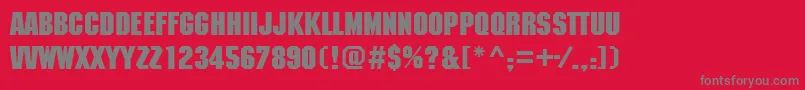 MachinecttBold Font – Gray Fonts on Red Background