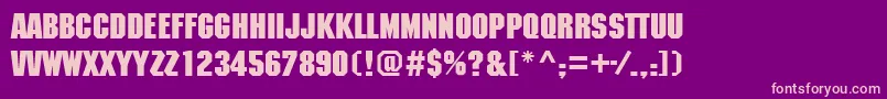 MachinecttBold Font – Pink Fonts on Purple Background
