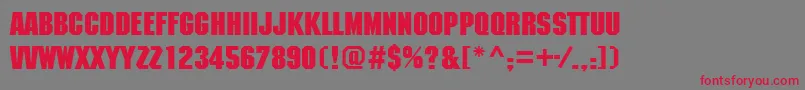 MachinecttBold Font – Red Fonts on Gray Background