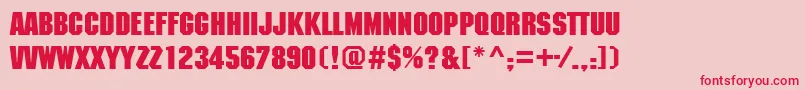 MachinecttBold Font – Red Fonts on Pink Background