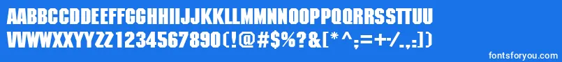 MachinecttBold Font – White Fonts on Blue Background