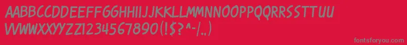 Kr1 Font – Gray Fonts on Red Background