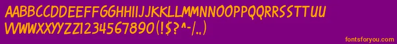 Kr1 Font – Orange Fonts on Purple Background