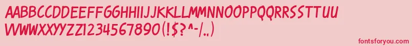 Kr1 Font – Red Fonts on Pink Background
