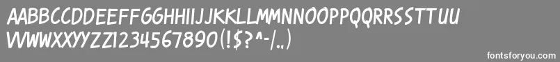 Kr1 Font – White Fonts on Gray Background