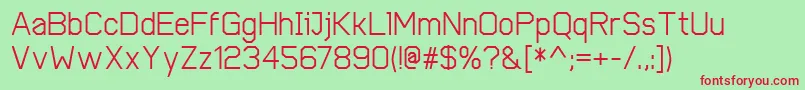 CobolMedium Font – Red Fonts on Green Background