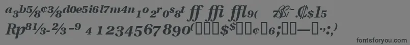 フォントVeracityproblacksskItalic – 黒い文字の灰色の背景