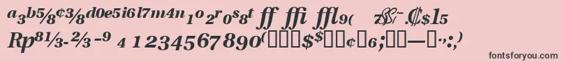 VeracityproblacksskItalic-fontti – mustat fontit vaaleanpunaisella taustalla