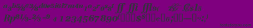 VeracityproblacksskItalic-fontti – mustat fontit violetilla taustalla