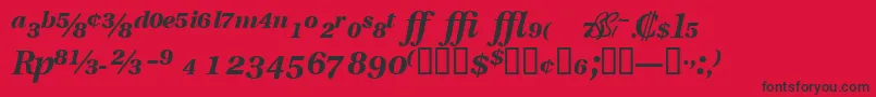 VeracityproblacksskItalic-fontti – mustat fontit punaisella taustalla