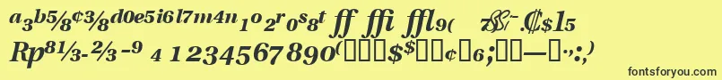 VeracityproblacksskItalic Font – Black Fonts on Yellow Background