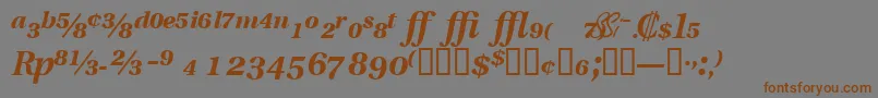 VeracityproblacksskItalic Font – Brown Fonts on Gray Background