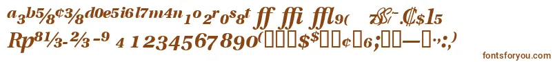 VeracityproblacksskItalic-Schriftart – Braune Schriften auf weißem Hintergrund