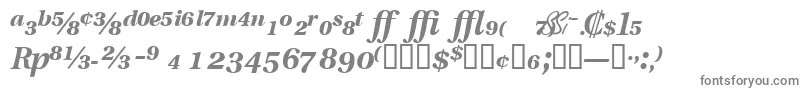 VeracityproblacksskItalic-Schriftart – Graue Schriften auf weißem Hintergrund