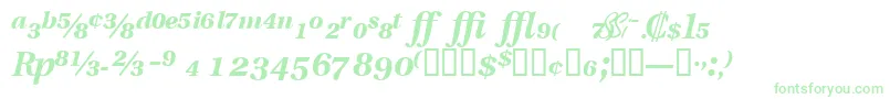 VeracityproblacksskItalic Font – Green Fonts on White Background