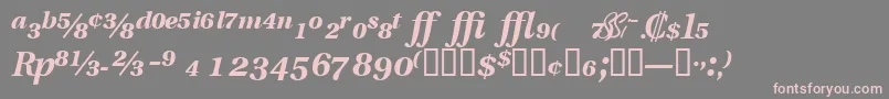 フォントVeracityproblacksskItalic – 灰色の背景にピンクのフォント