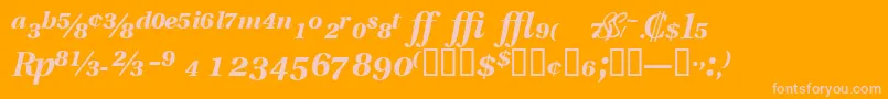 Шрифт VeracityproblacksskItalic – розовые шрифты на оранжевом фоне