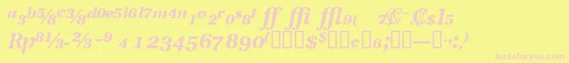 VeracityproblacksskItalic Font – Pink Fonts on Yellow Background