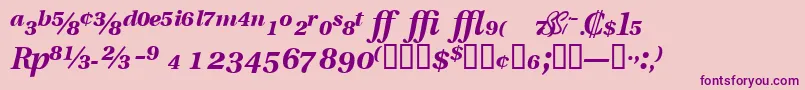 VeracityproblacksskItalic Font – Purple Fonts on Pink Background