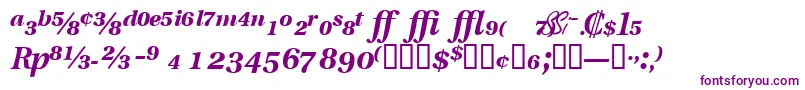 Шрифт VeracityproblacksskItalic – фиолетовые шрифты на белом фоне