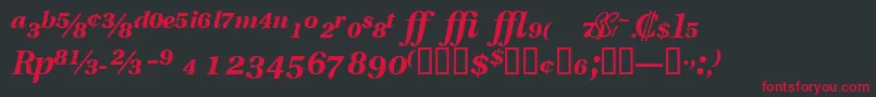 VeracityproblacksskItalic-Schriftart – Rote Schriften auf schwarzem Hintergrund