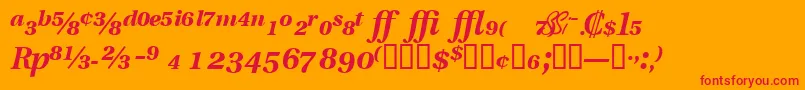 フォントVeracityproblacksskItalic – オレンジの背景に赤い文字