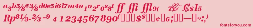 フォントVeracityproblacksskItalic – ピンクの背景に赤い文字