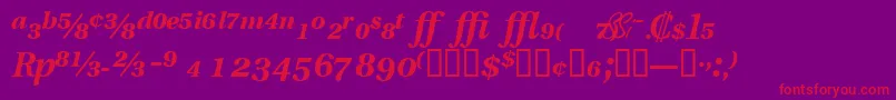 フォントVeracityproblacksskItalic – 紫の背景に赤い文字