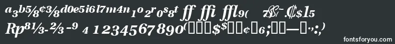 Шрифт VeracityproblacksskItalic – белые шрифты на чёрном фоне